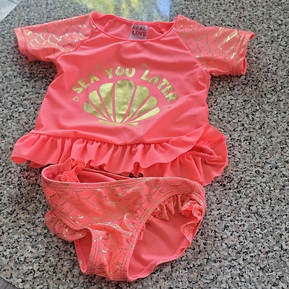 Pink Baby Swim Suit 🐚